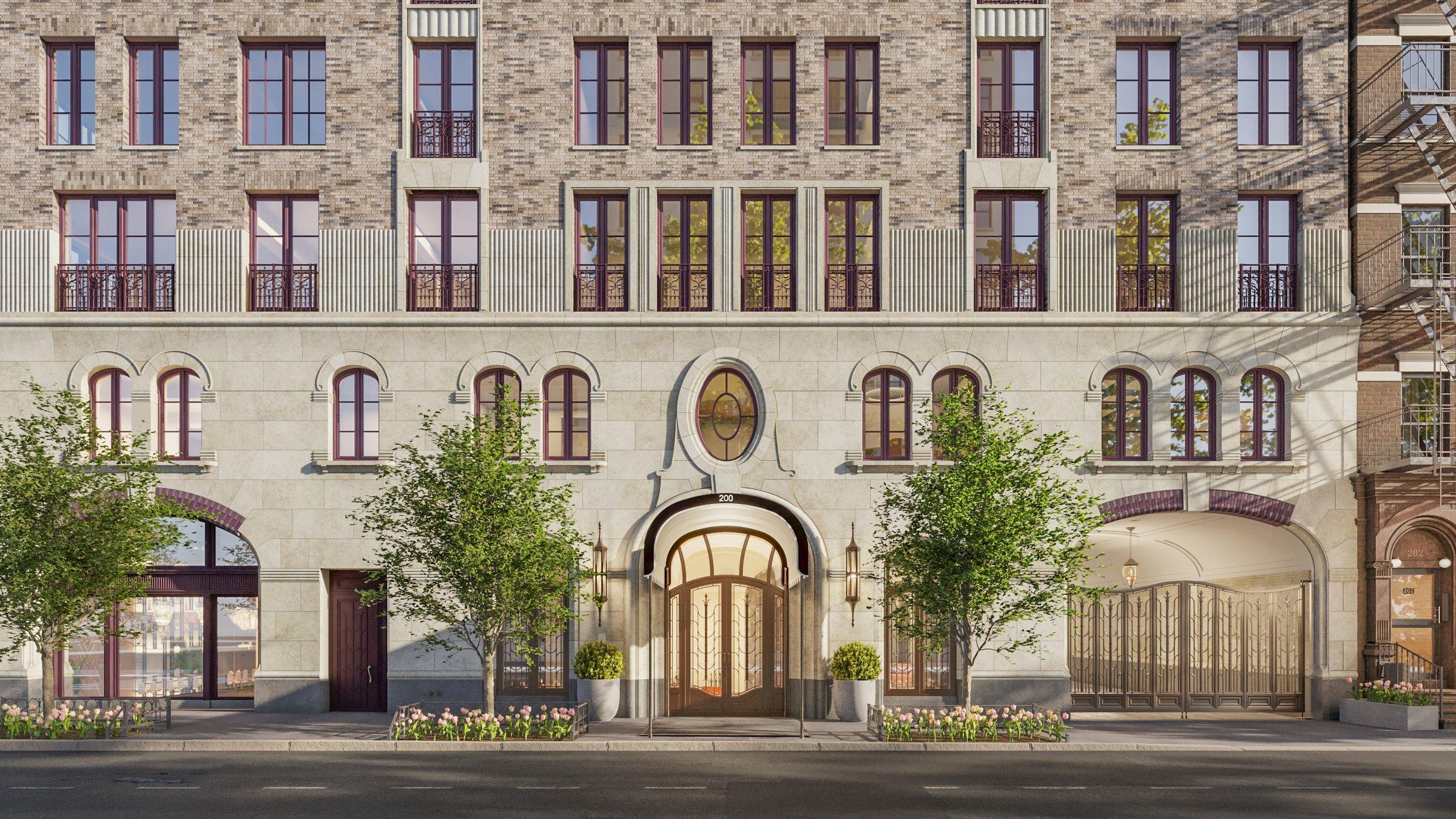 200 West 88th 由 RAMSA 设计的建筑入口与立面