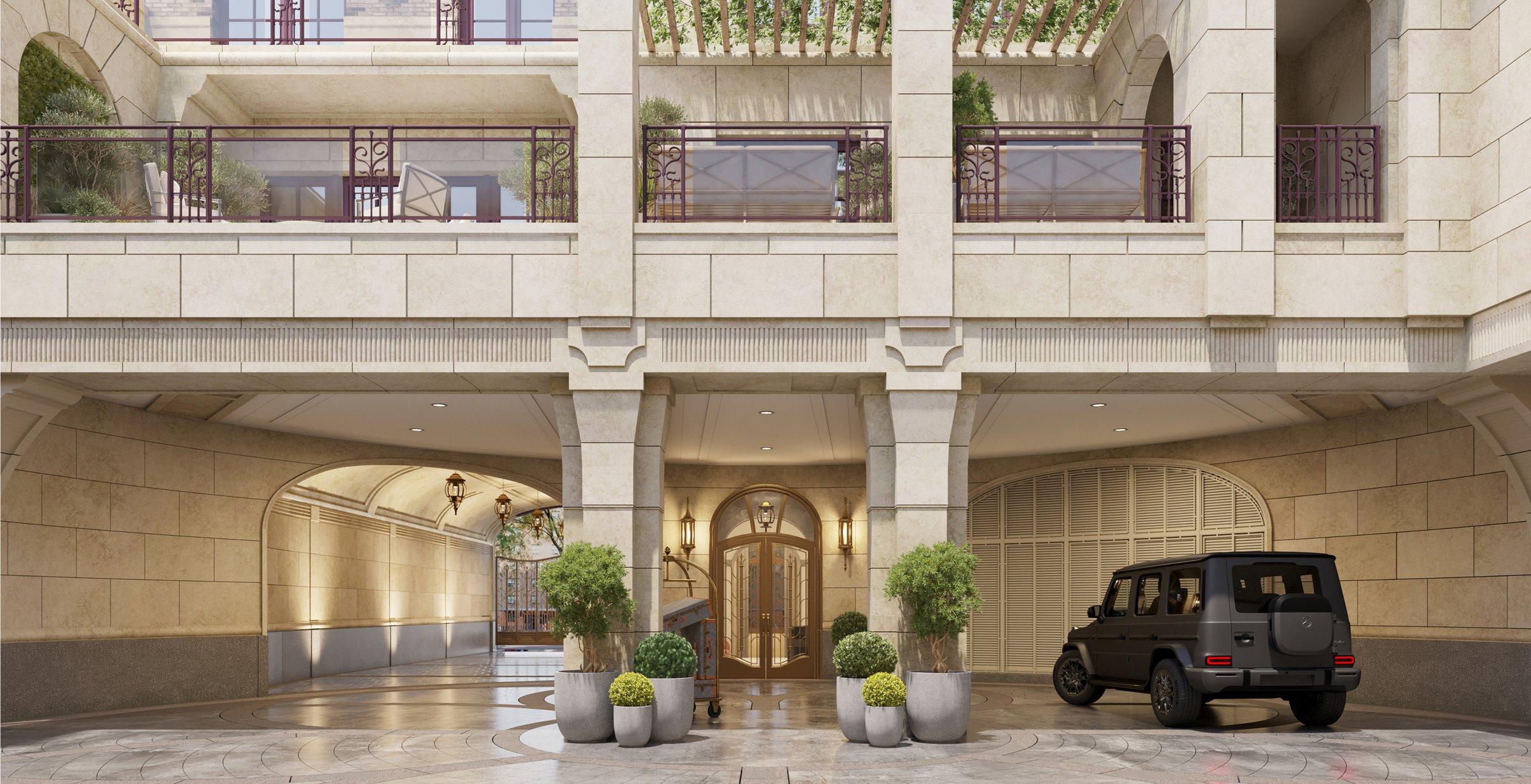 200 West 88th 有门禁的车行庭院