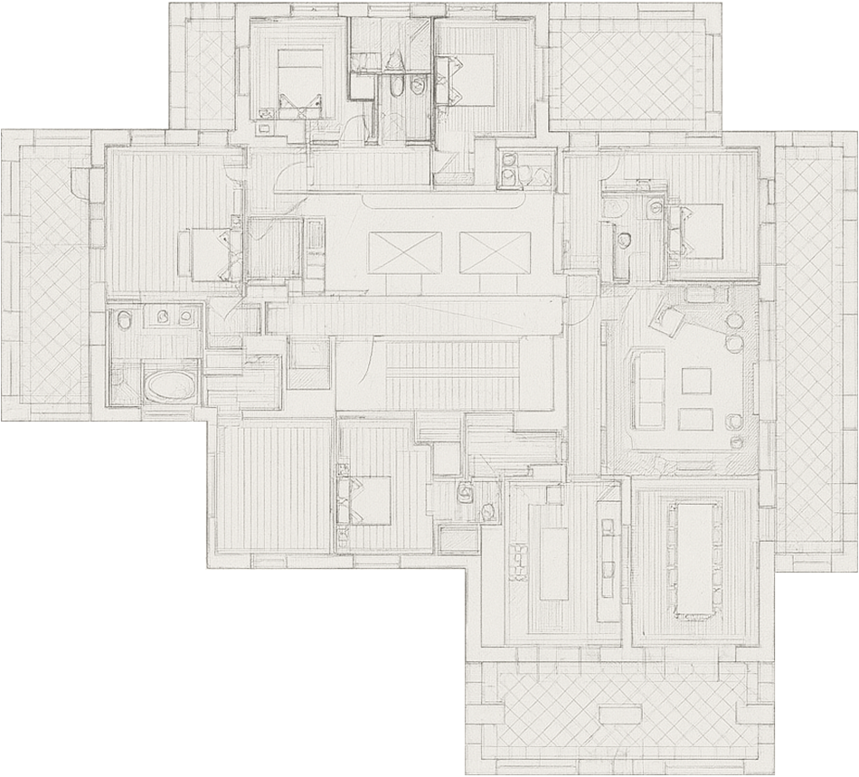 200 West 88th 代表性住宅布局示意